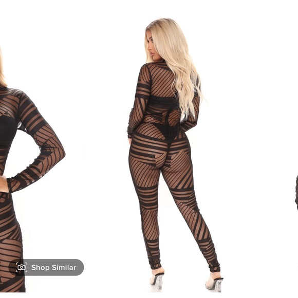 MESH JUMPSUIT BODYSUIT - Picture 6 of 7